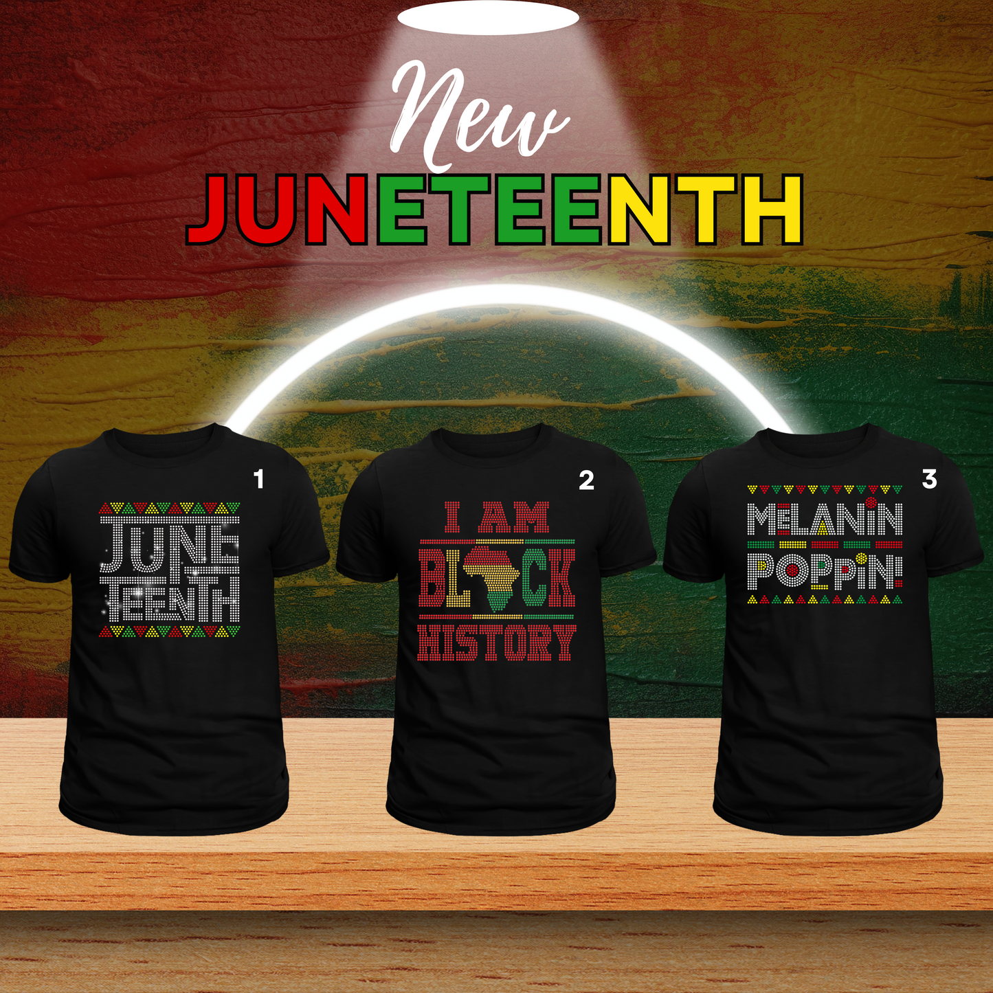 Juneteenth Rhinestone Adult T-Shirt Unisex