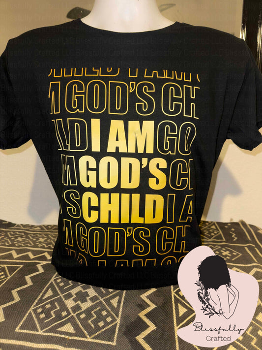 I Am God's Child Adult T-Shirt Ladies
