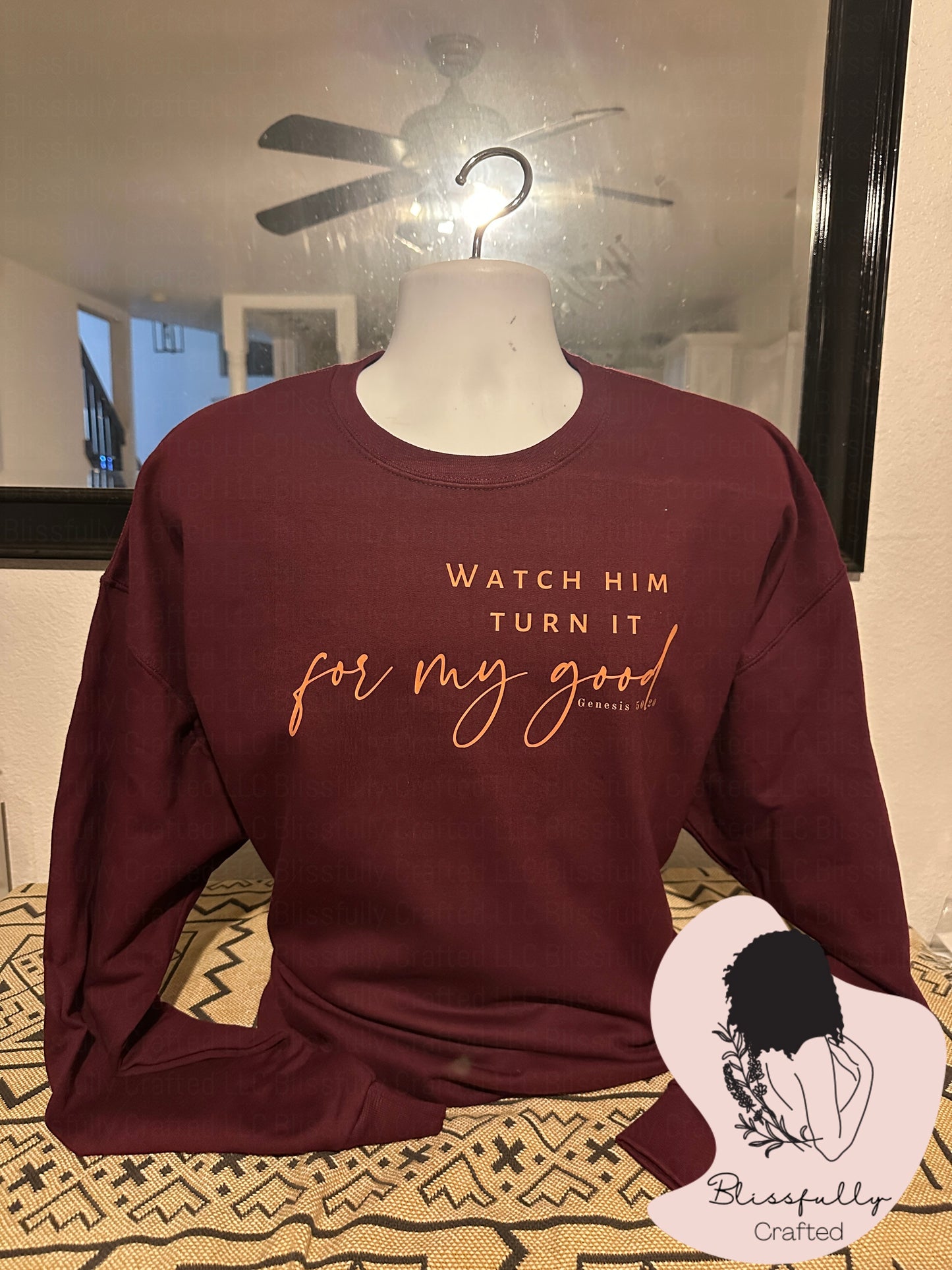 Watch Him Turn It For My Good Adult Crew Neck Sweatshirt (No Hood)