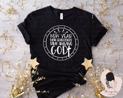 New Year Same God White (Adult Unisex Small-2XL)