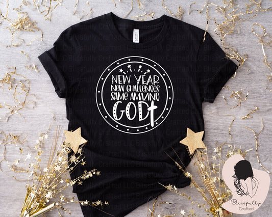 New Year Same God White (Adult Unisex Small-2XL)