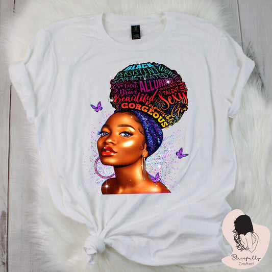 Black. Beautiful. Powerful. (Adult Unisex Small-2XL)