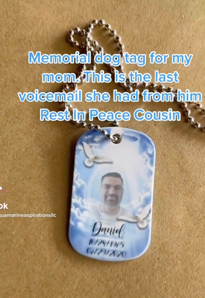 Personalized Double Sided Stainless Steel Memorial Rest In Peace Sublimation Dog Tag Necklace